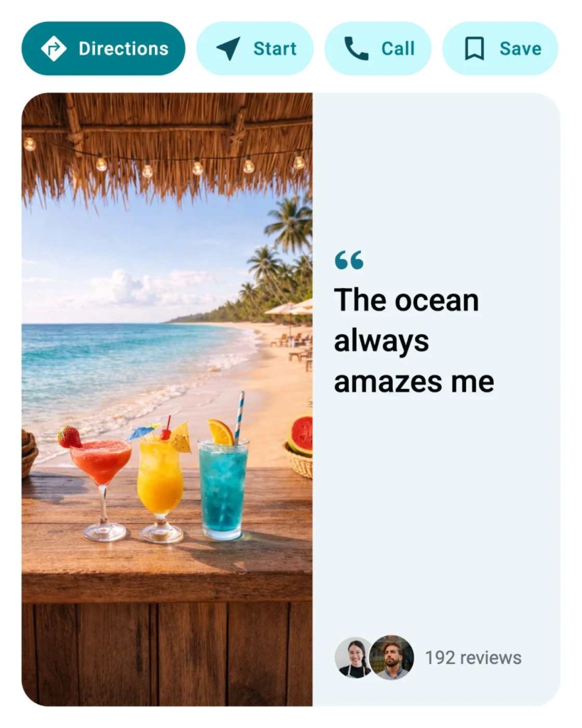 Zeely AI ad for beach