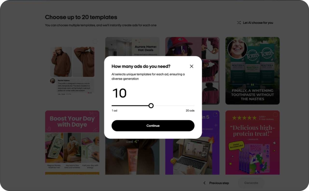 Zeely AI studio bulk creative screenshot