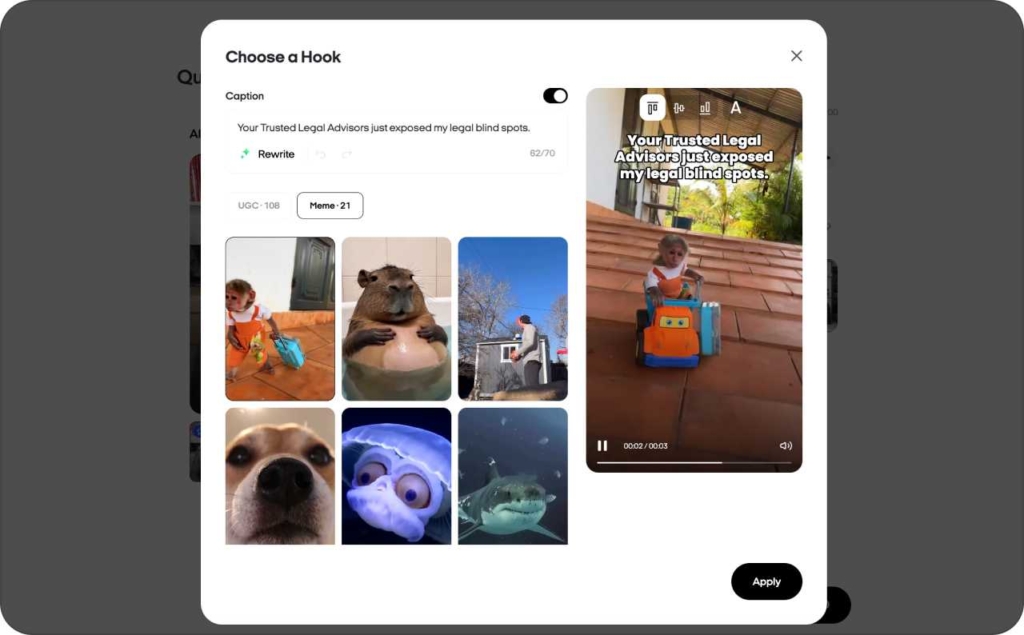 Zeely AI video hooks examples