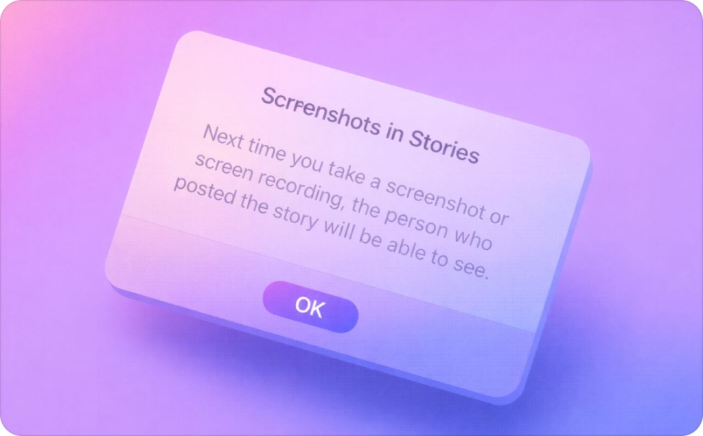 Notification about screenshot