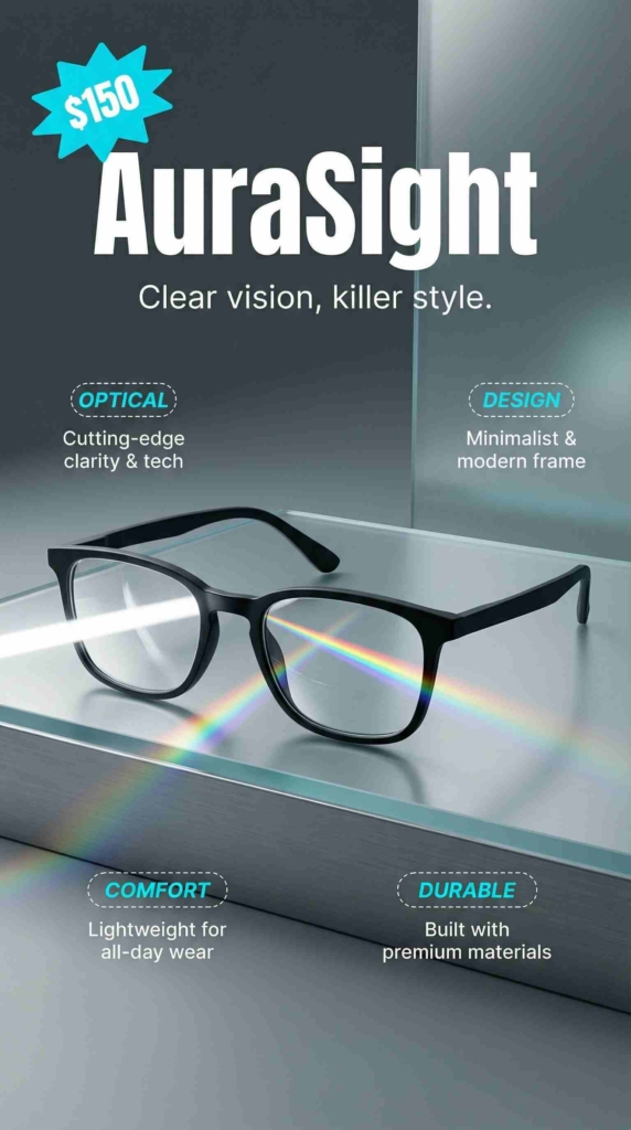 Glasses ad example