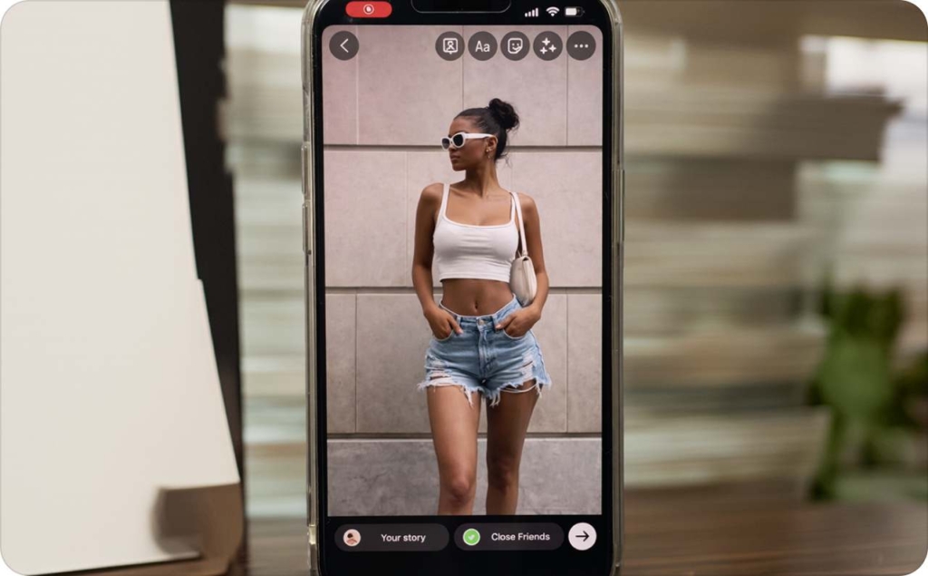 Screenshot showing the posting of Instagram story lasts