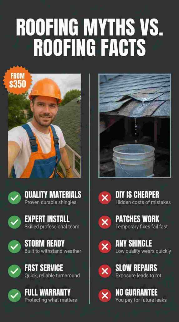 Roofing ad example by Zeely AI