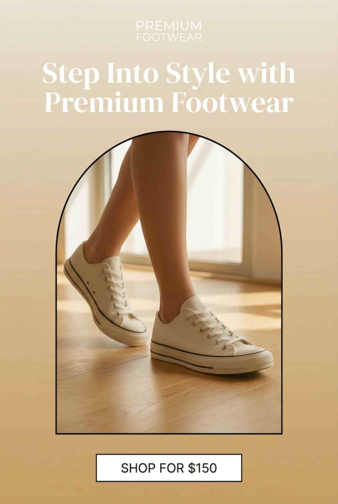 Sneakers ad example by Zeely AI