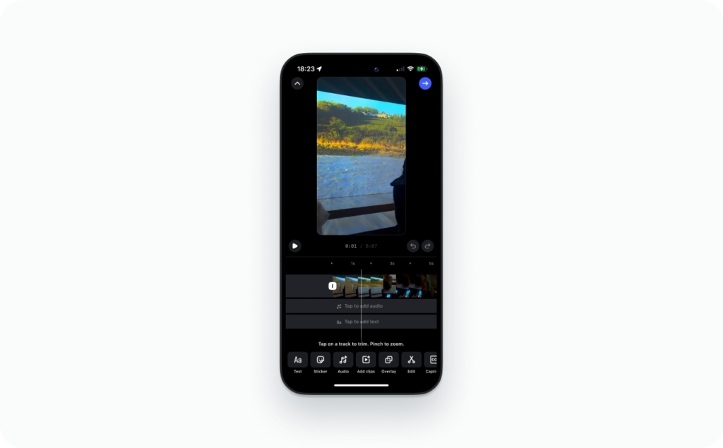 Instagram video from camera roll screenshot