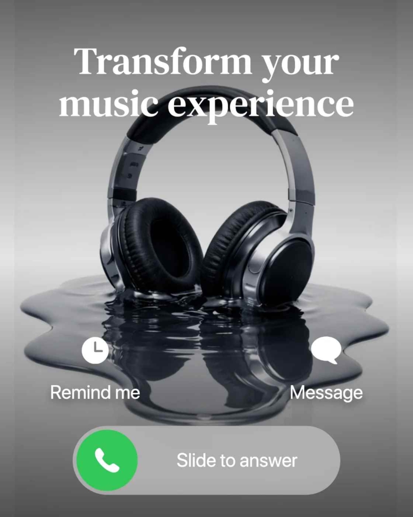 Zeely AI ad of headphones