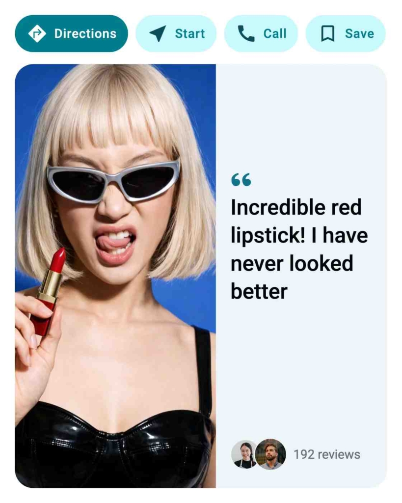 Zeely AI ad of lipstick