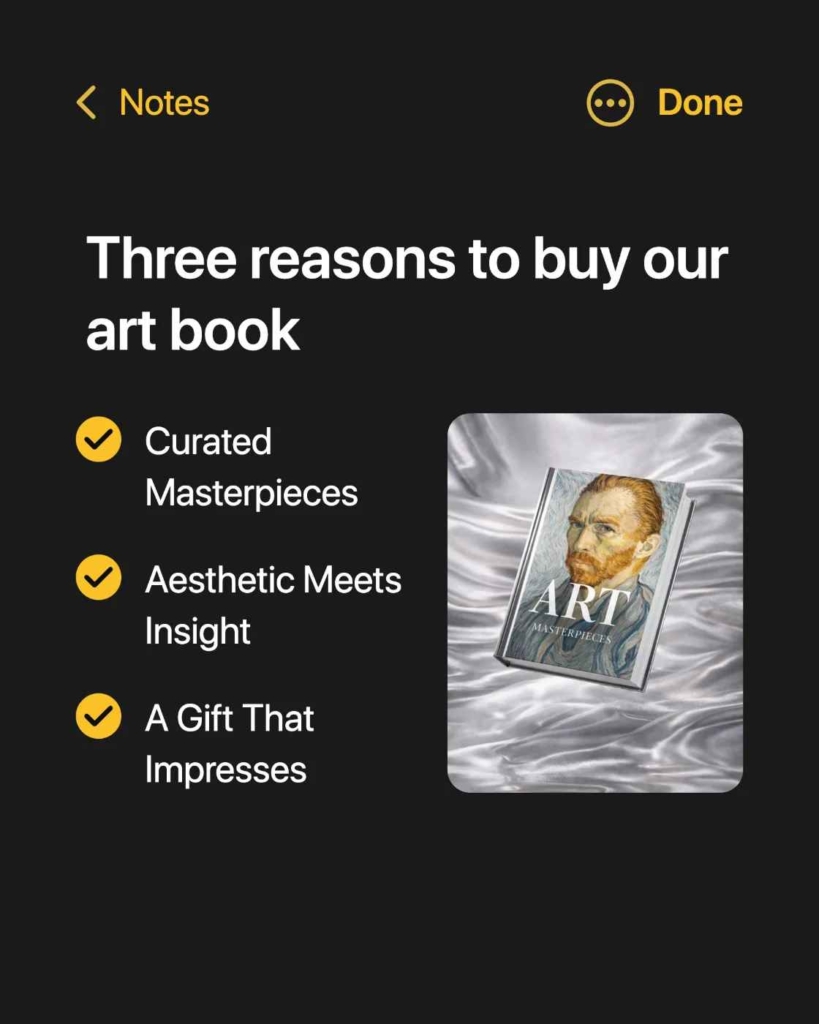 Zeely AI ad example of art book