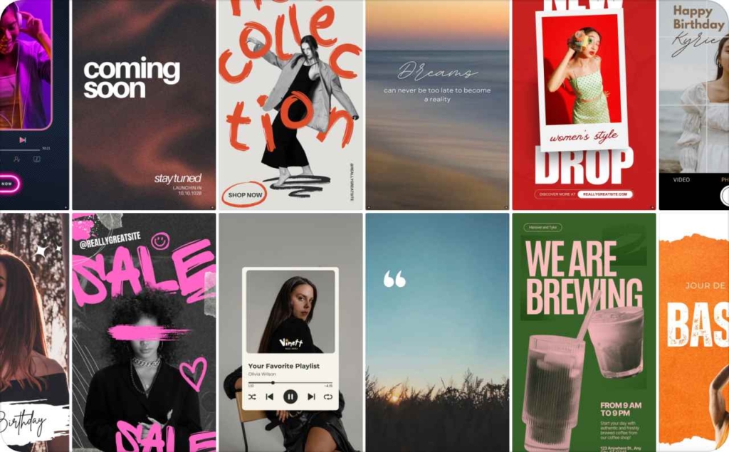 Canva templates screenshot