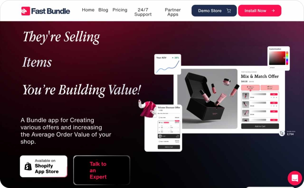 Fast Bundle landing page screenshot