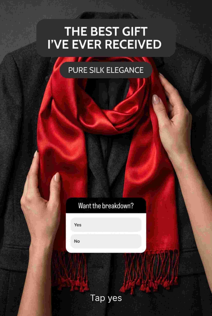 Scarf ad by Zeely AI example