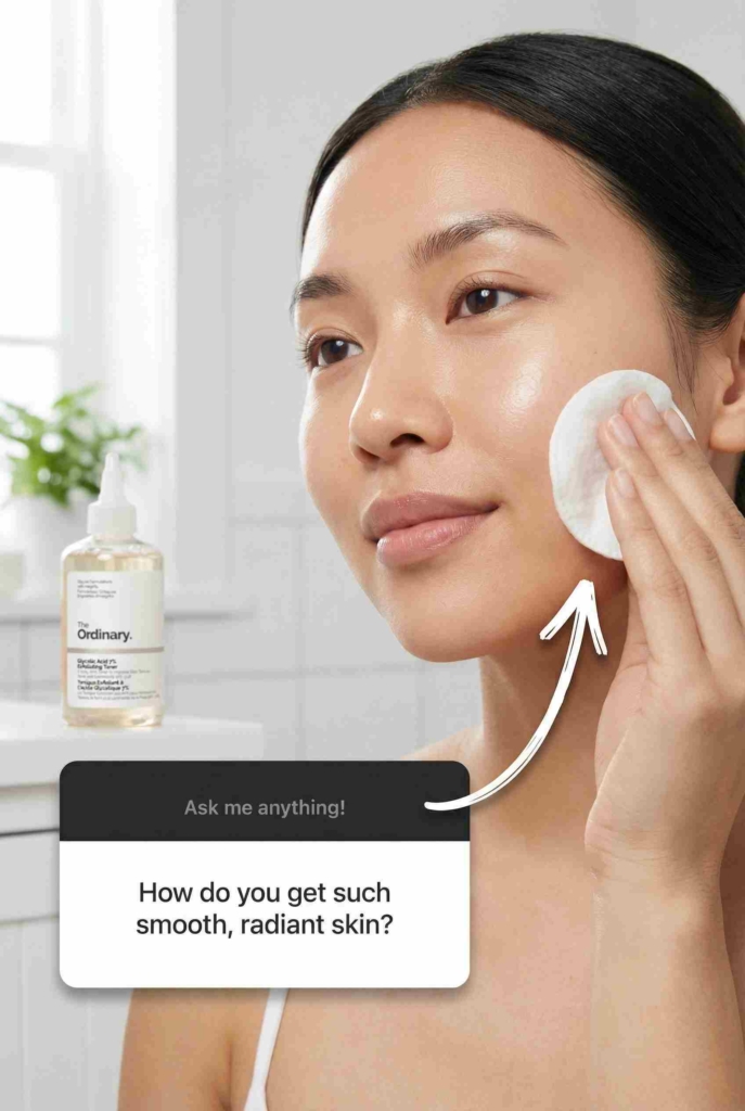 Zeely AI ad of face tonic