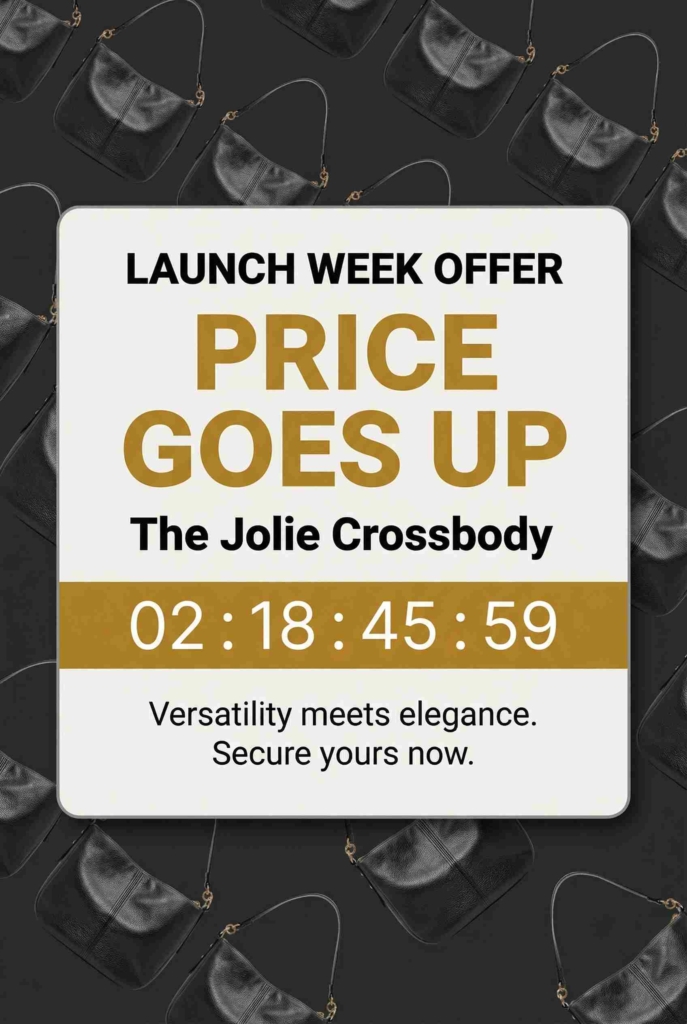 Zeely AI urgency ad example of a bag