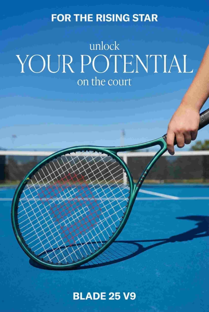 Tennis racket Zeely AI ad example