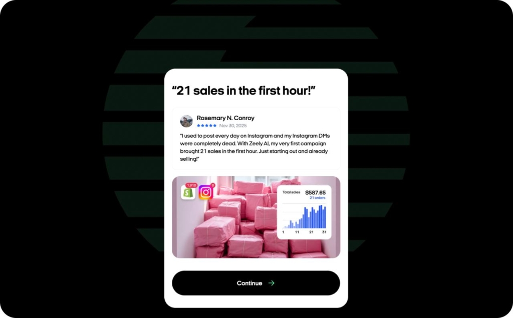Zeely AI ads for Shopify screenshot