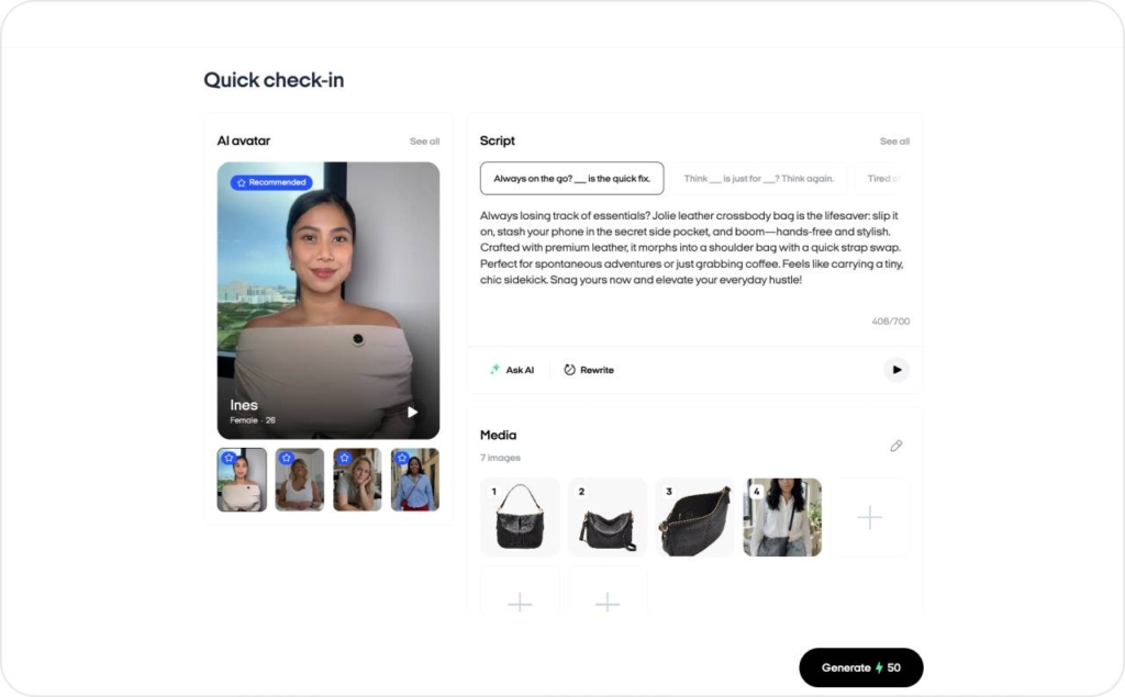 Zeely AI ad creation screenshot