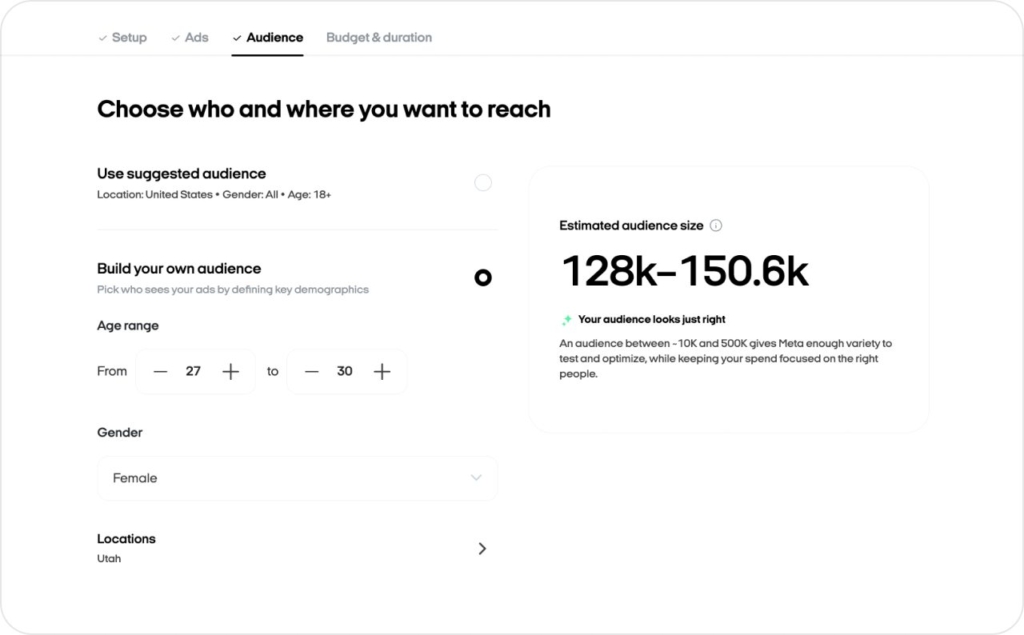 Zeely AI setting up budget for a viral campaign screenshot