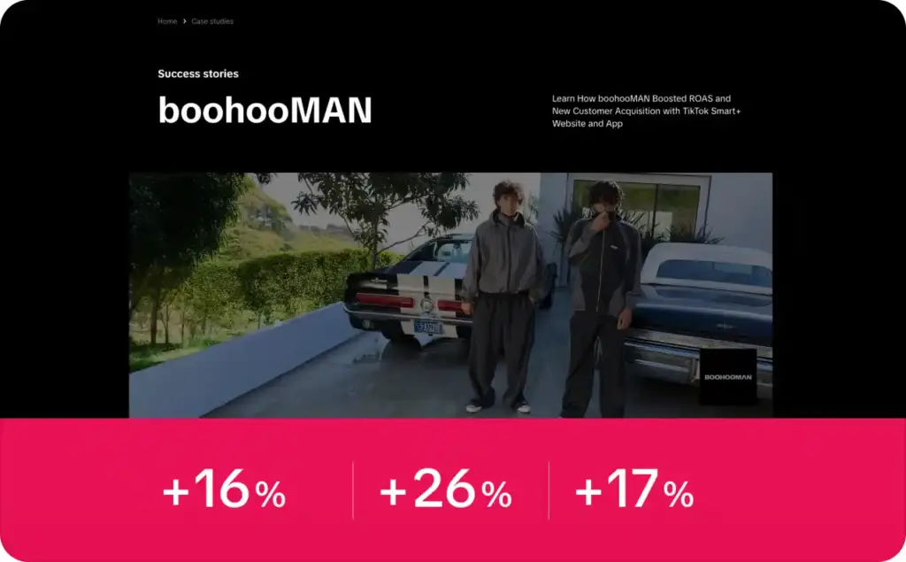boohooMAN UGC video ad example