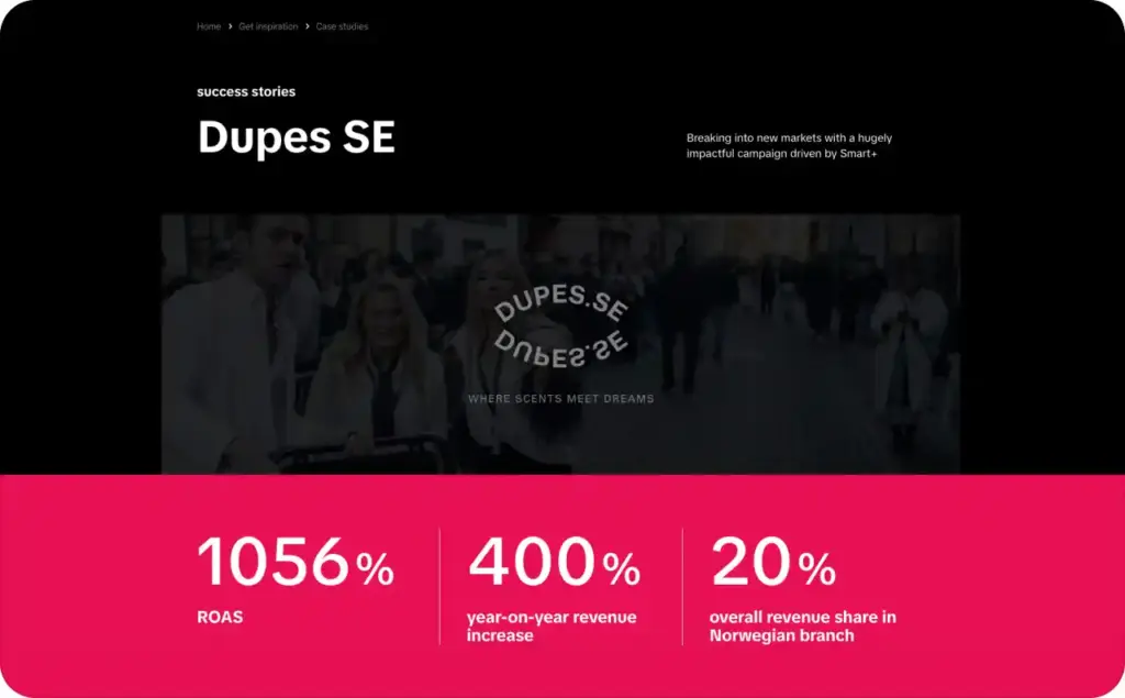 Dupes SE UGC video ad case