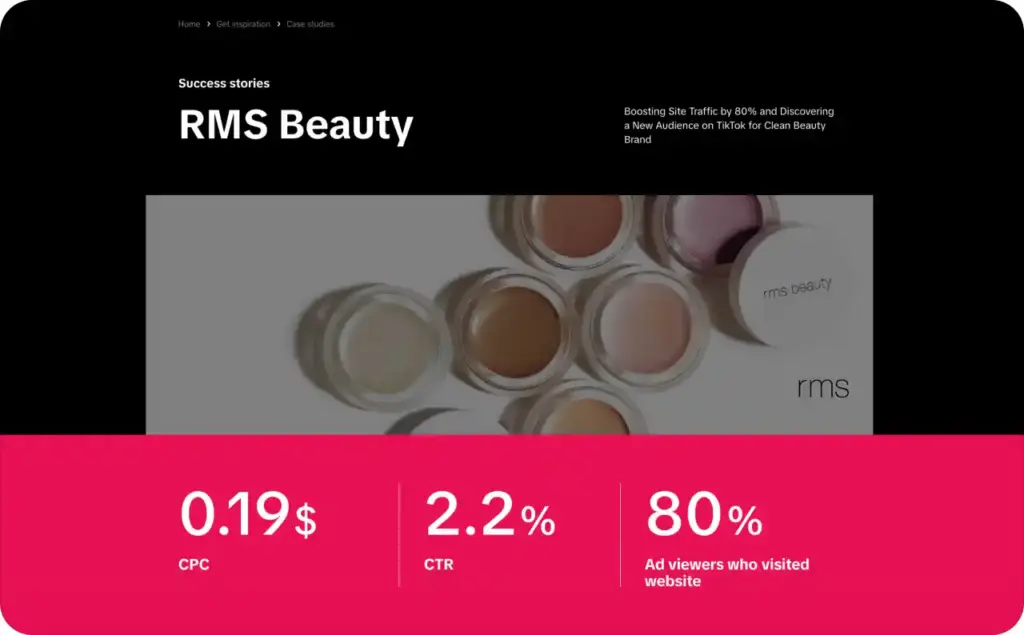 RMS Beauty UGC video ad case