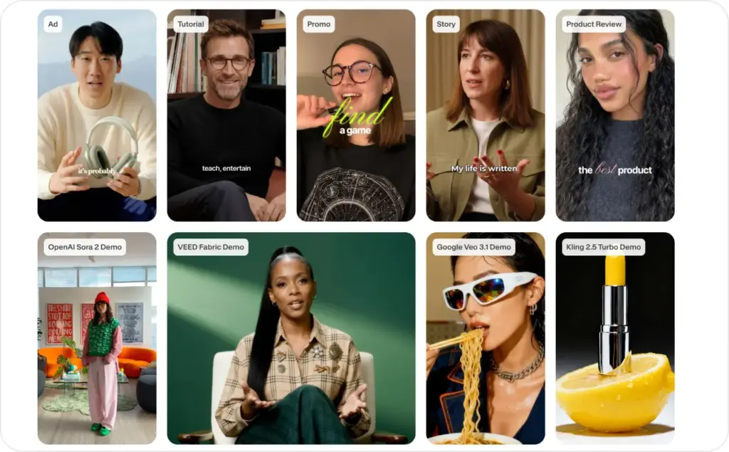 VEED landing page screenshot