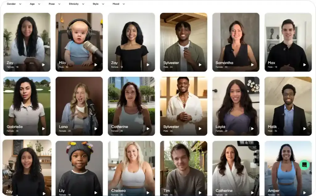 Zeely AI avatars screenshot