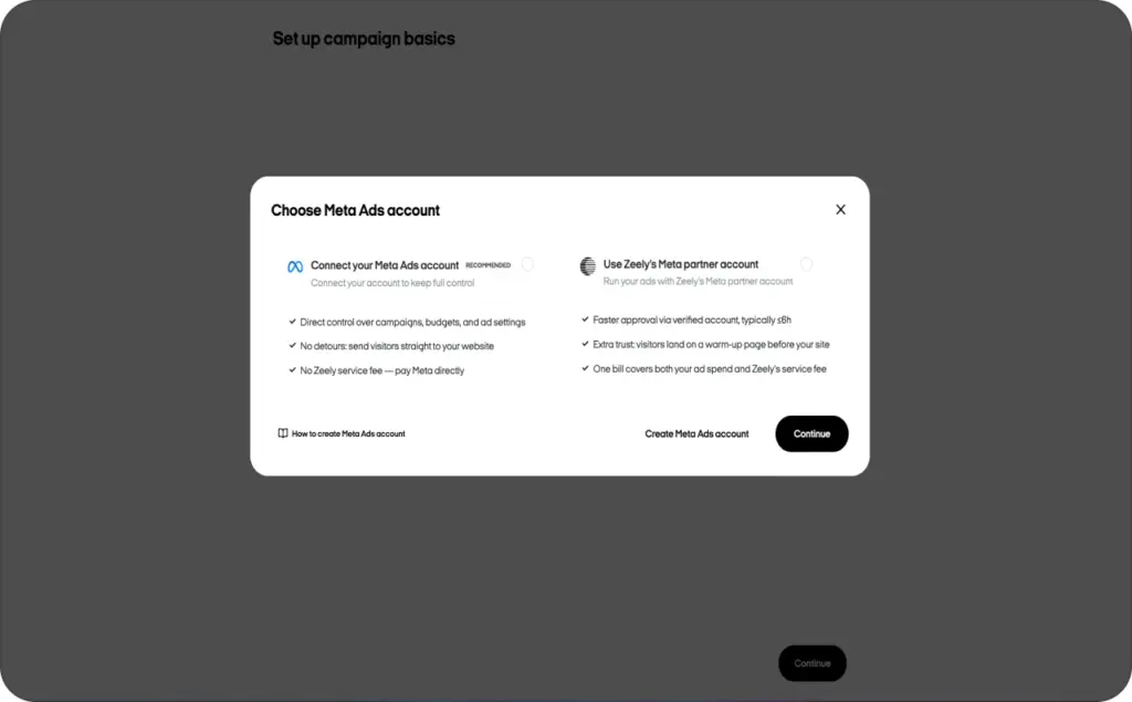 Zeely AI campaigns screenshot