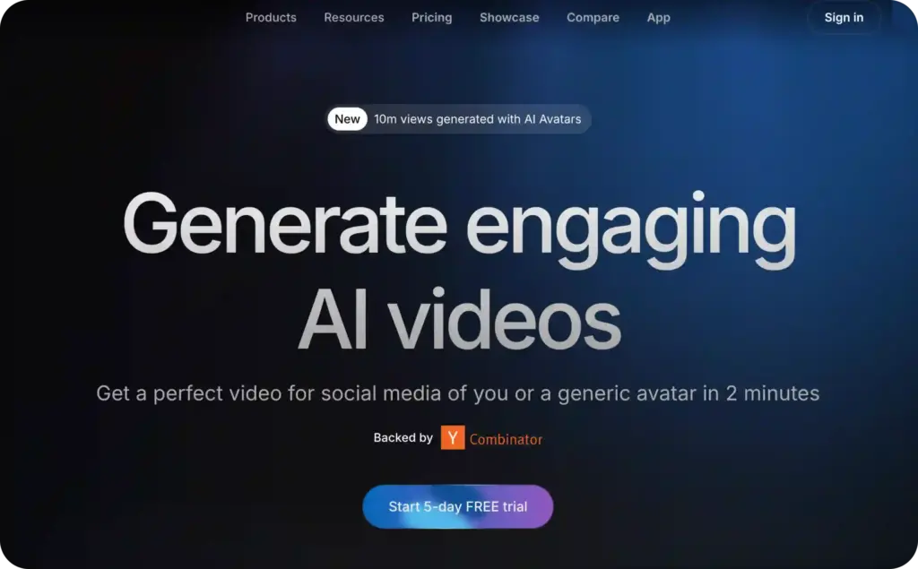 Argil landing page screenshot