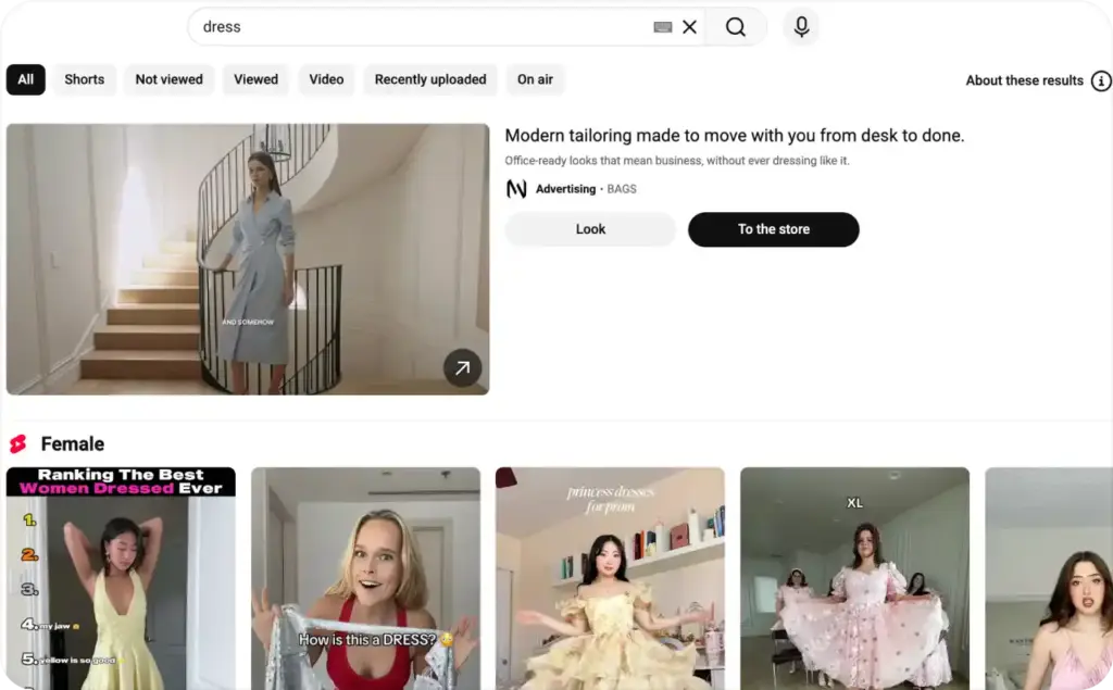 YouTube in-feed ad format screenshot