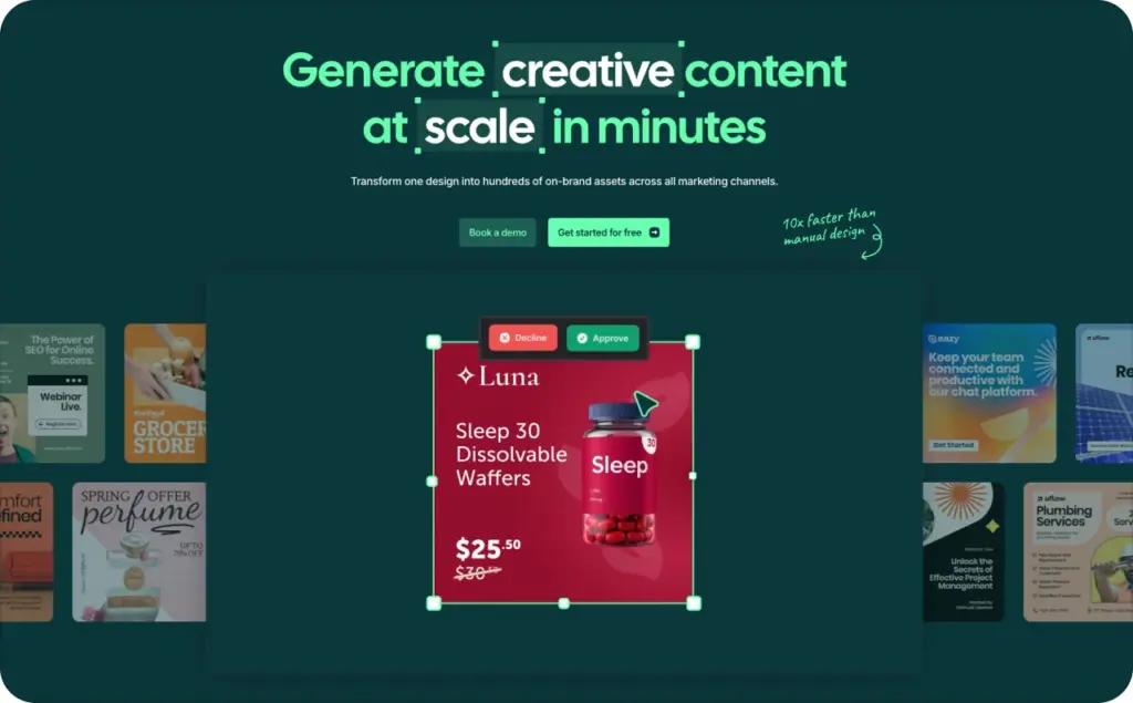 Abysssale landing page