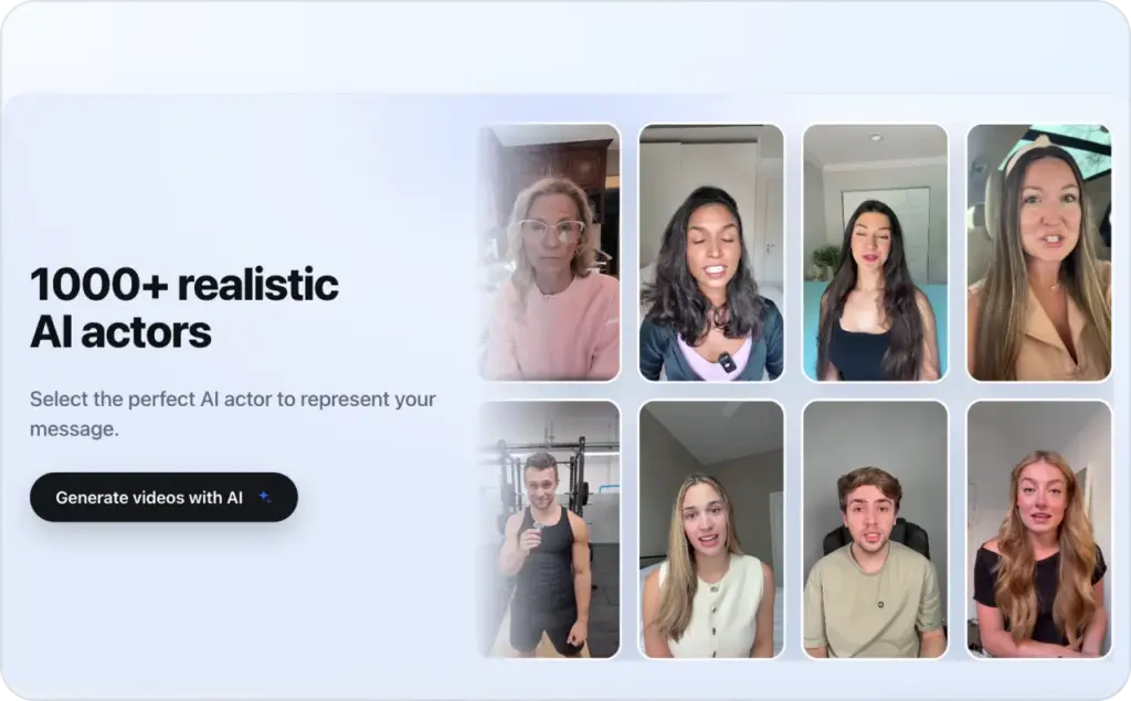 MakeUGC AI actors