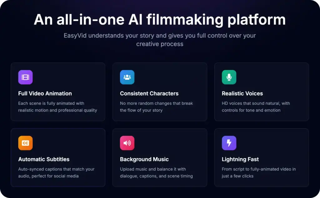 EasyVid landing page
