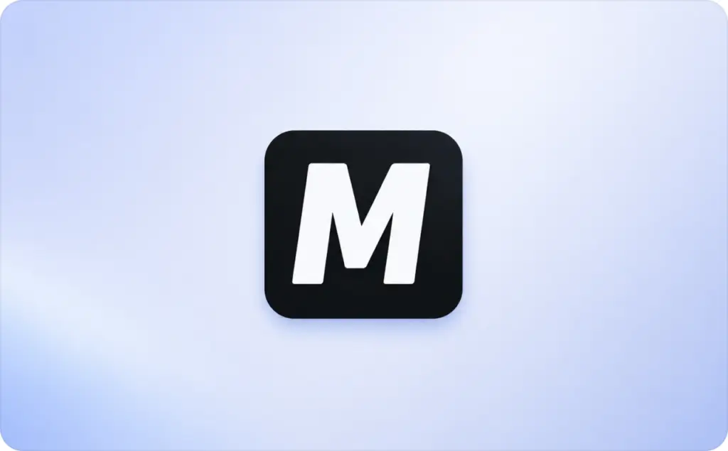 MakeUGC AI logo on light lavender background