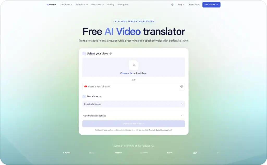 Synthesia AI Video traslator