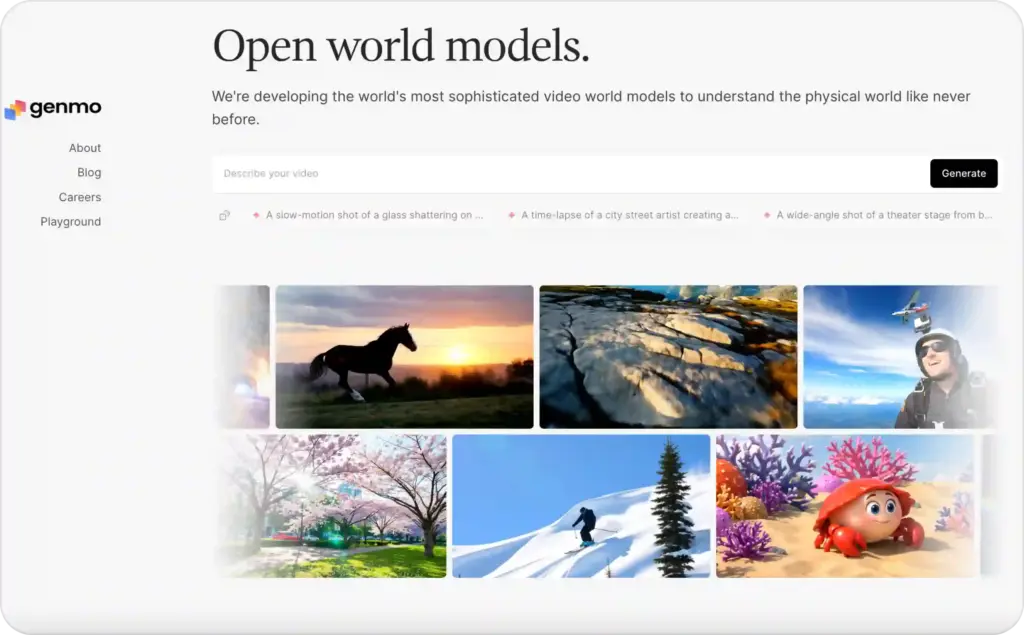 Genmo landing page
