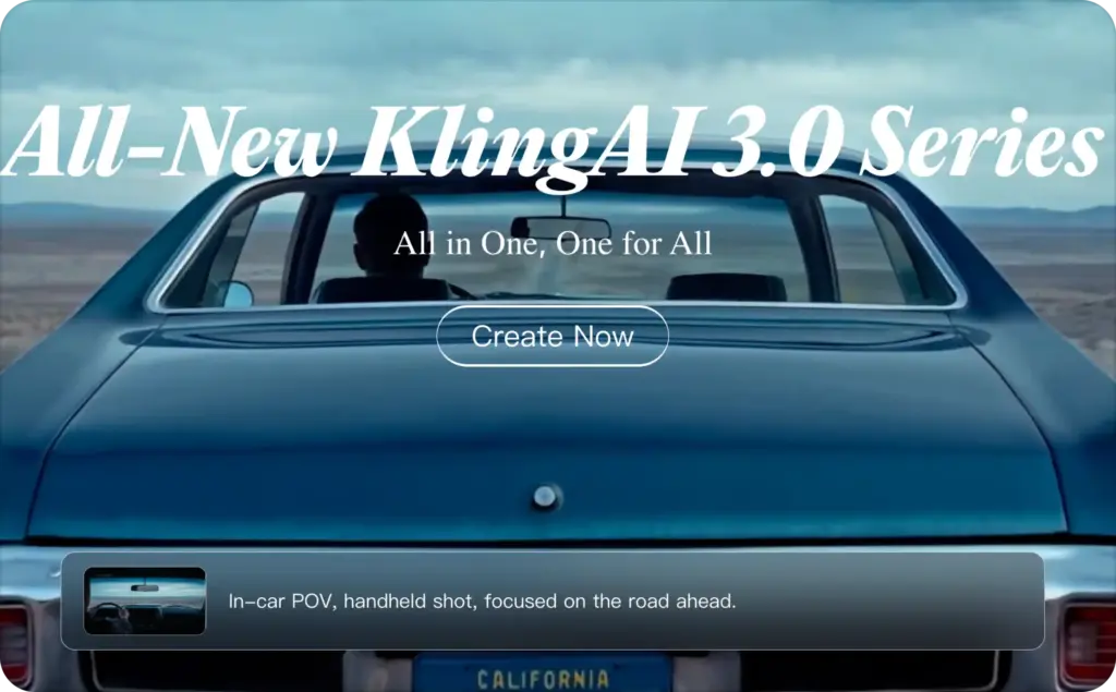 Kling AI landing page
