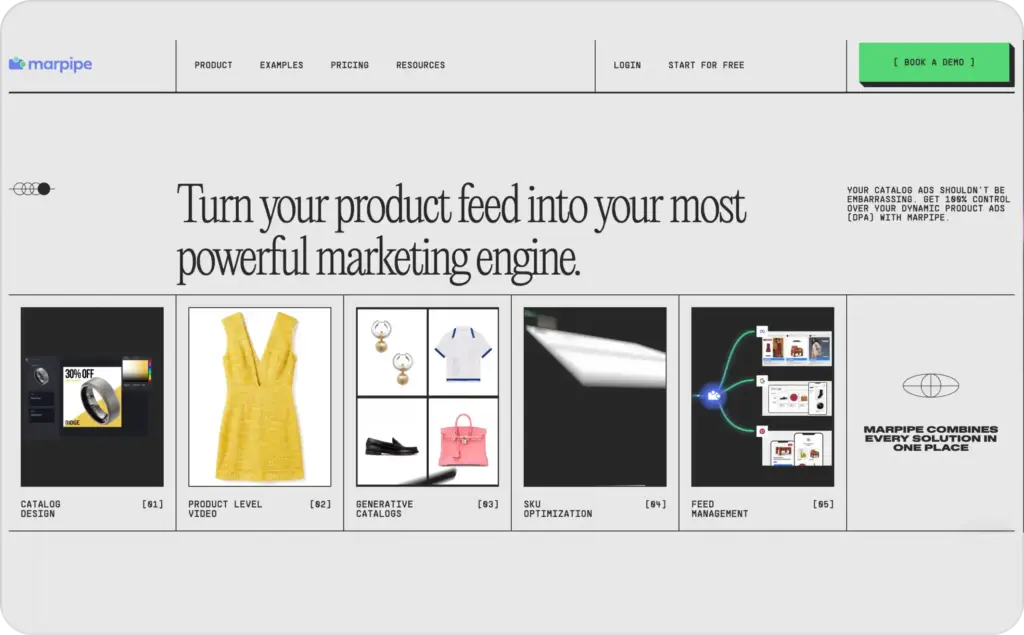 Marpipe landing page screenshot