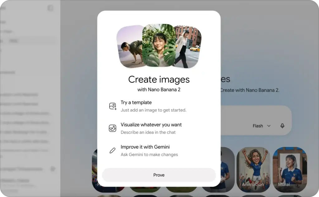 Creating images in Gemini with Nano Banana 2