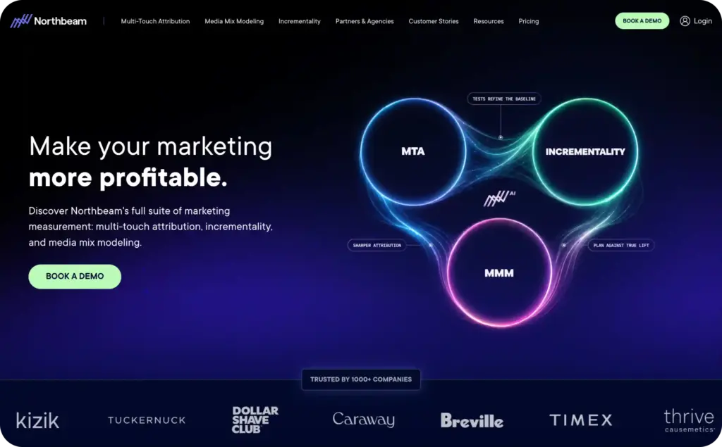 Northbeam landing page screenshot