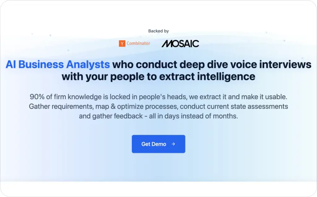 Varos landing page