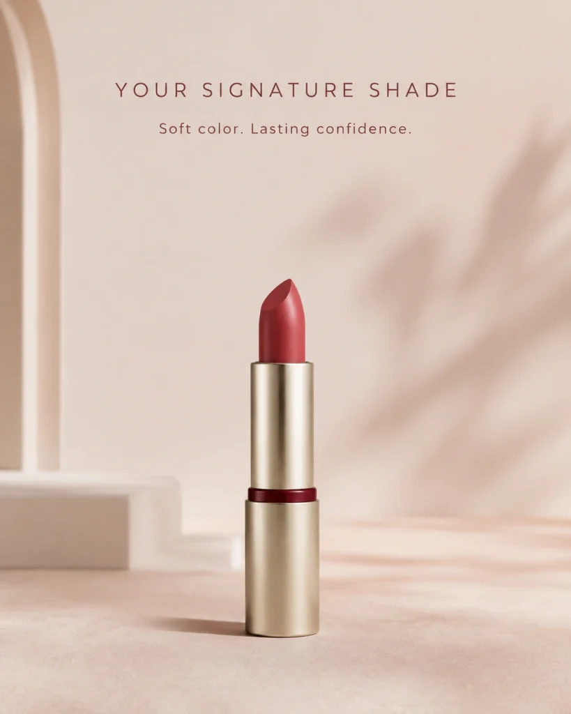 Lipstick ad in english