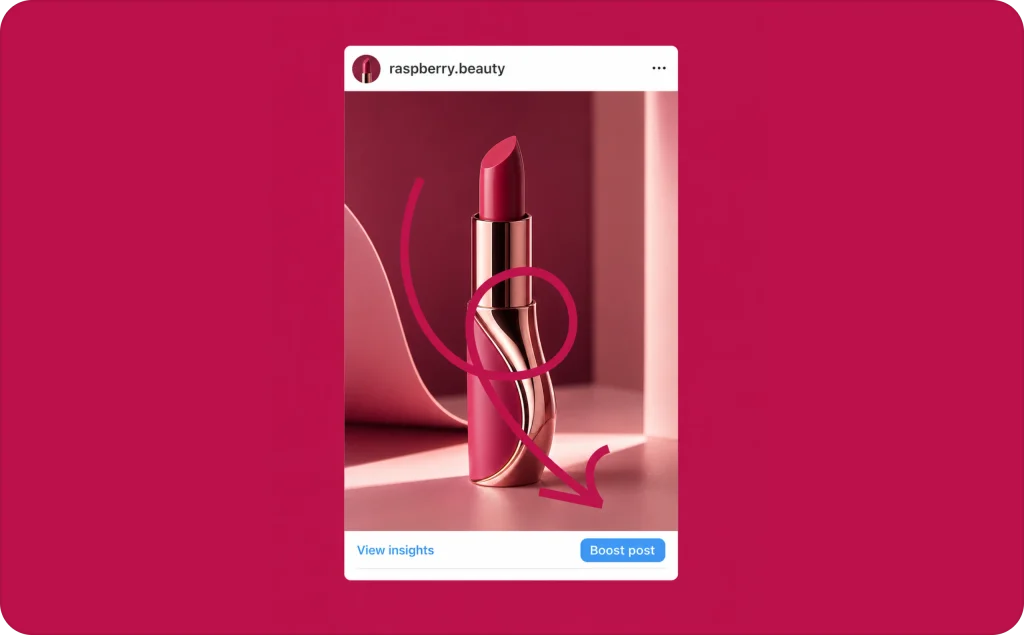 Boost post on Instagram example