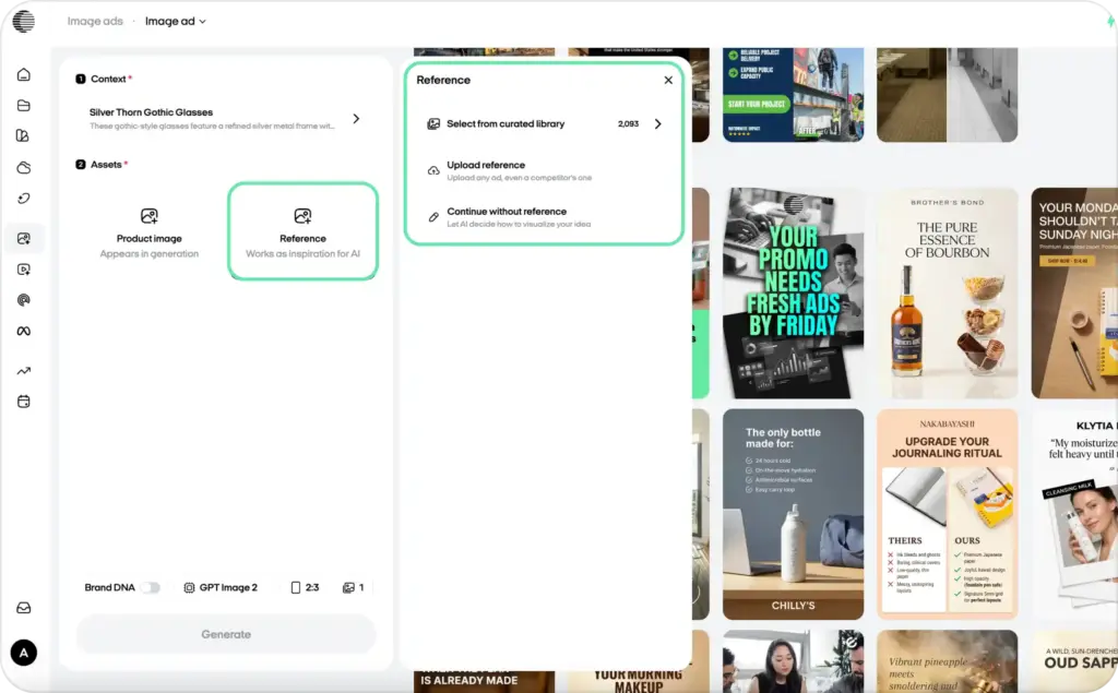 References in Zeely AI platform