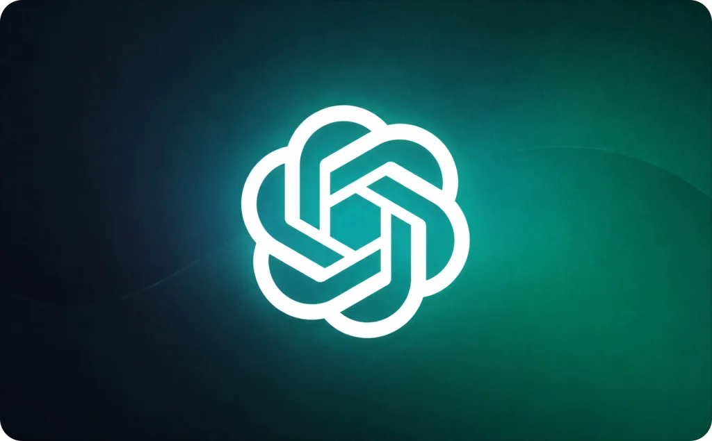 ChatGPT logo on vibrant green background