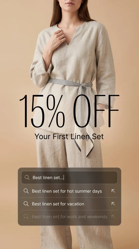 Clothing product and ad options in Zeely