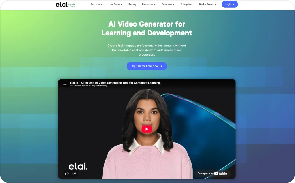 Elai landing page