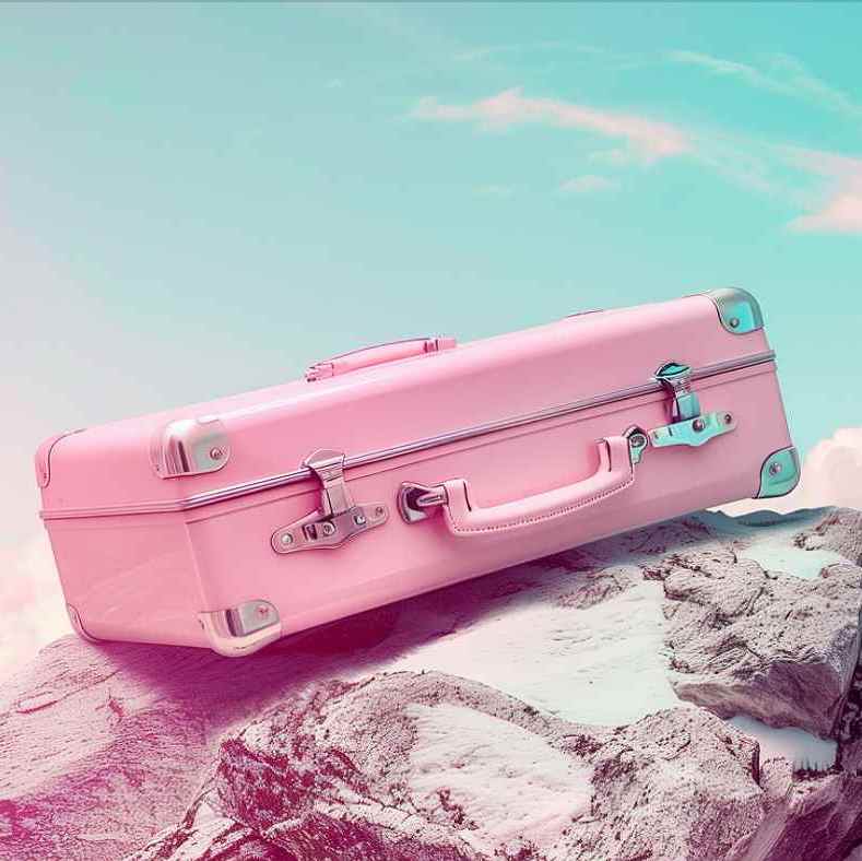 Pink suitcase