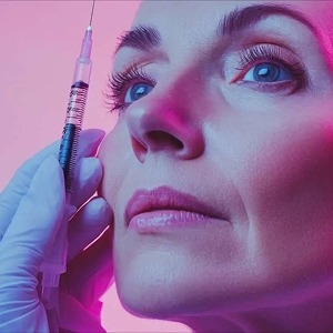 A woman have a botox procedure