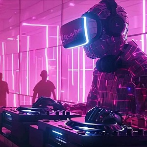 The DJ in VR glasses